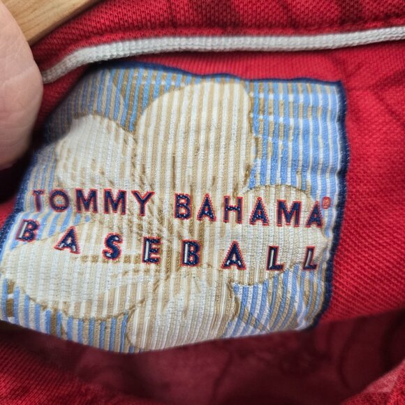 Tommy Bahama Red Santiago MLB Washington Nationals 100% Cotton Polo Shirt Large - Picture 11 of 12